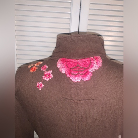 Johnny Was Jacket Boho Artesian brown floral embroidery - Picture 6 of 9